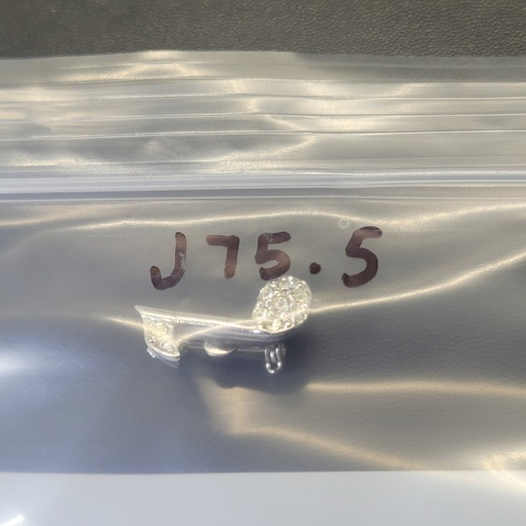 Unbranded Eighth Music Note Brooch Women OS Silver Rhinestone Excellent Musical - Picture 6 of 6